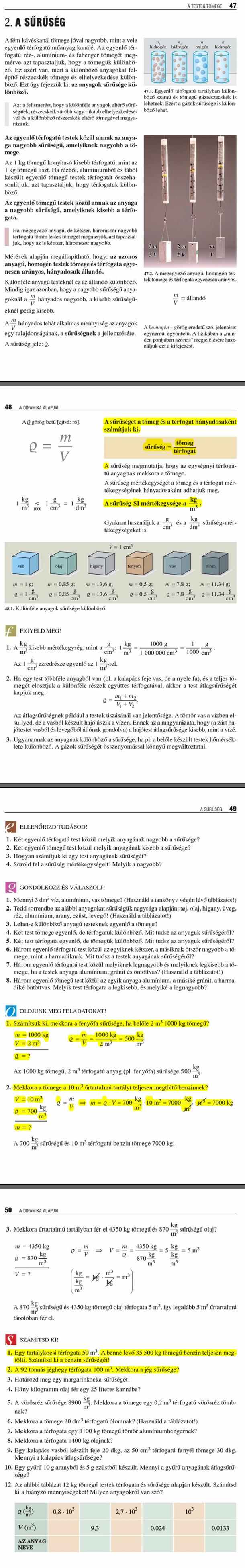 C2. A sűrűség	47